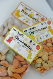 Пельмени с индейкой в цветном тесте 500гр (Ру-тесто)