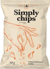 Чипсы картофельные Гималайская Соль, 80г Simply chips