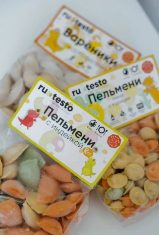 Пельмени с индейкой в цветном тесте 500гр (Ру-тесто) фото 1